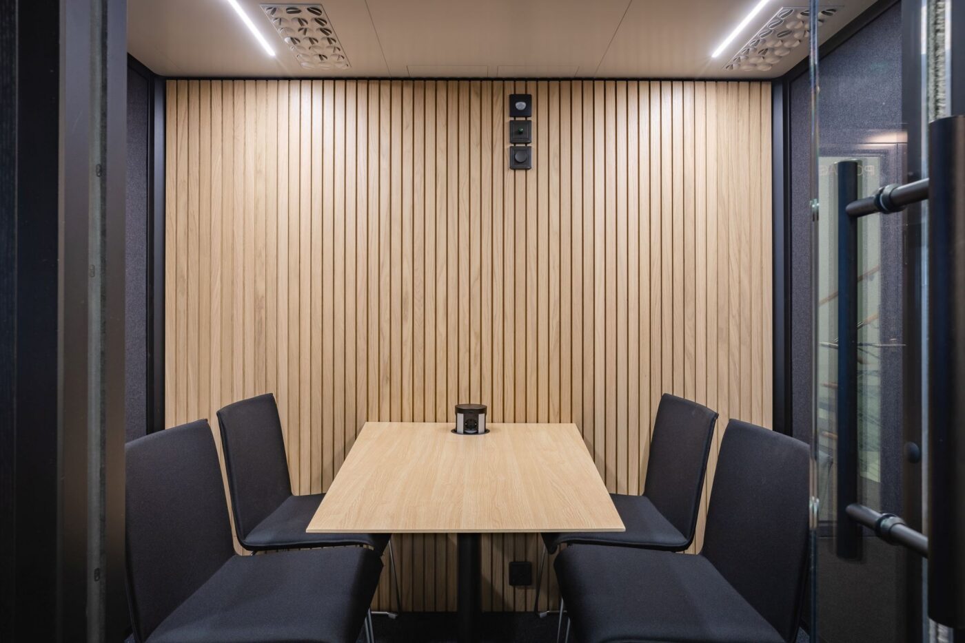 Inside Octacell 3X2 meeting room at the Vaisala Headquarters