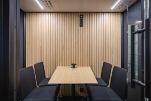 Inside Octacell 3X2 meeting room at the Vaisala Headquarters