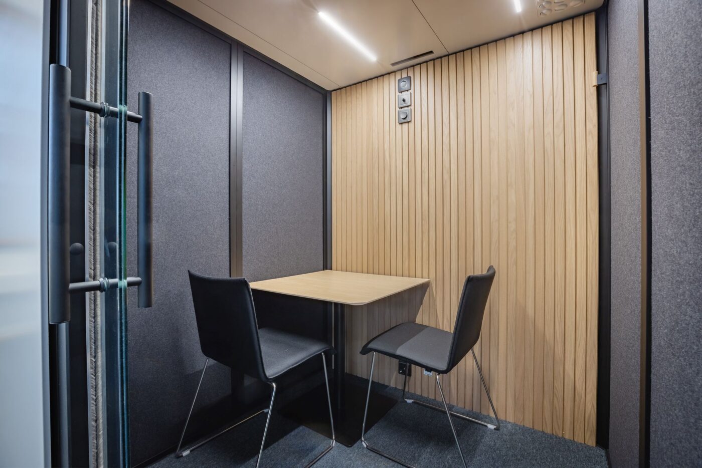 Inside Octacell 3X3 meeting room at the Vaisala Headquarters