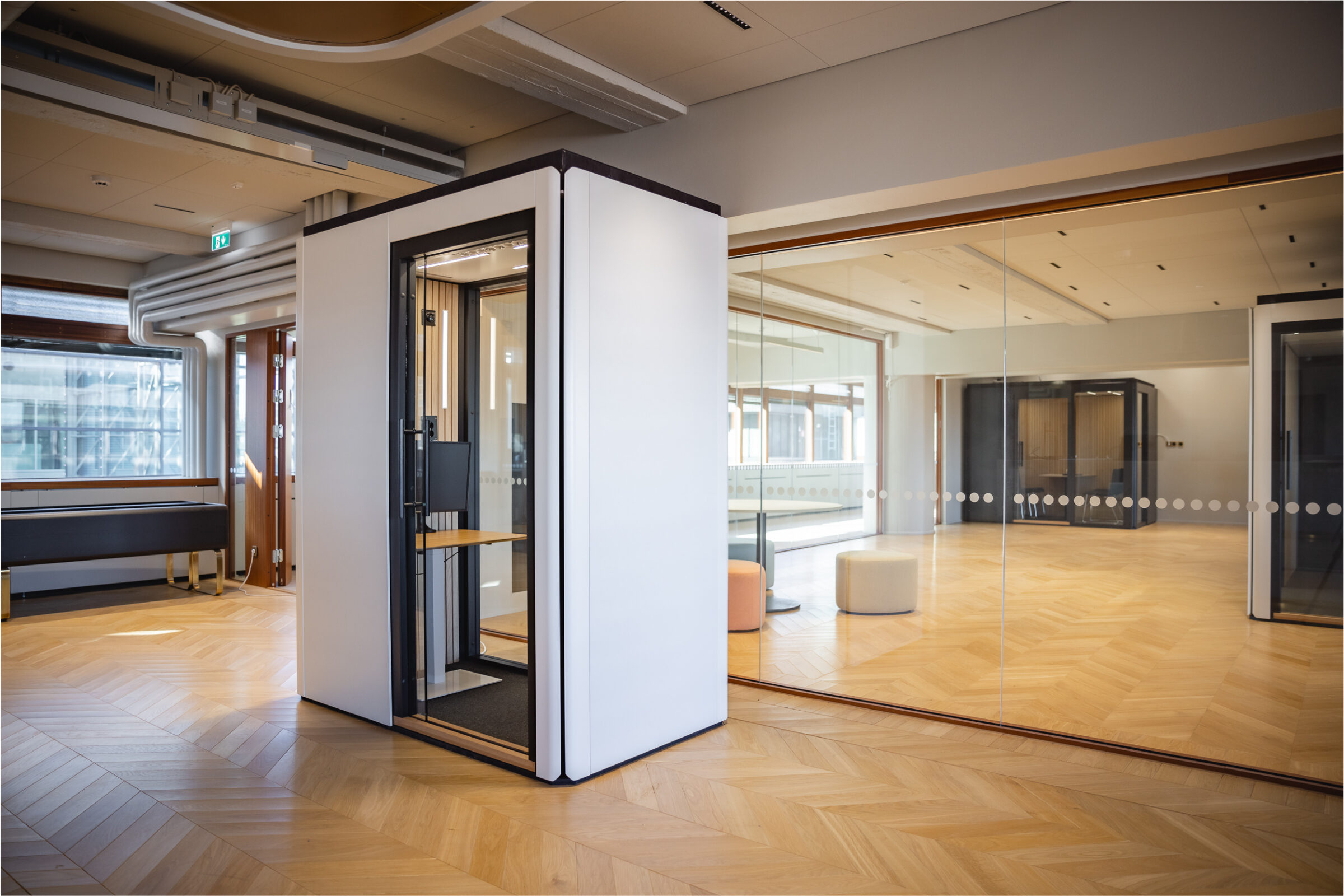 White Octacell Workroom in an open office space